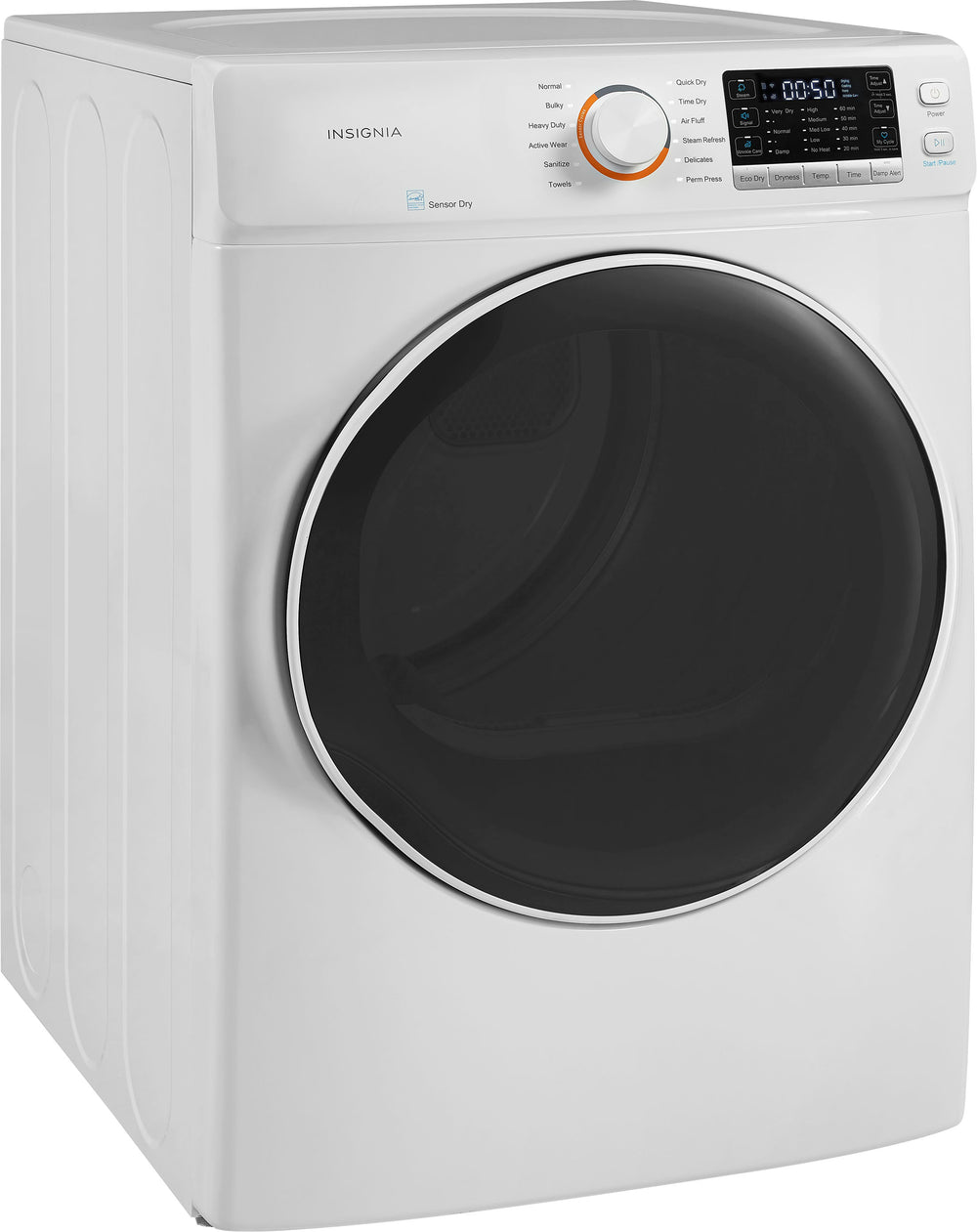 Insignia™ - 8.0 Cu. Ft. Gas Dryer with Steam and Sensor Dry - White_1