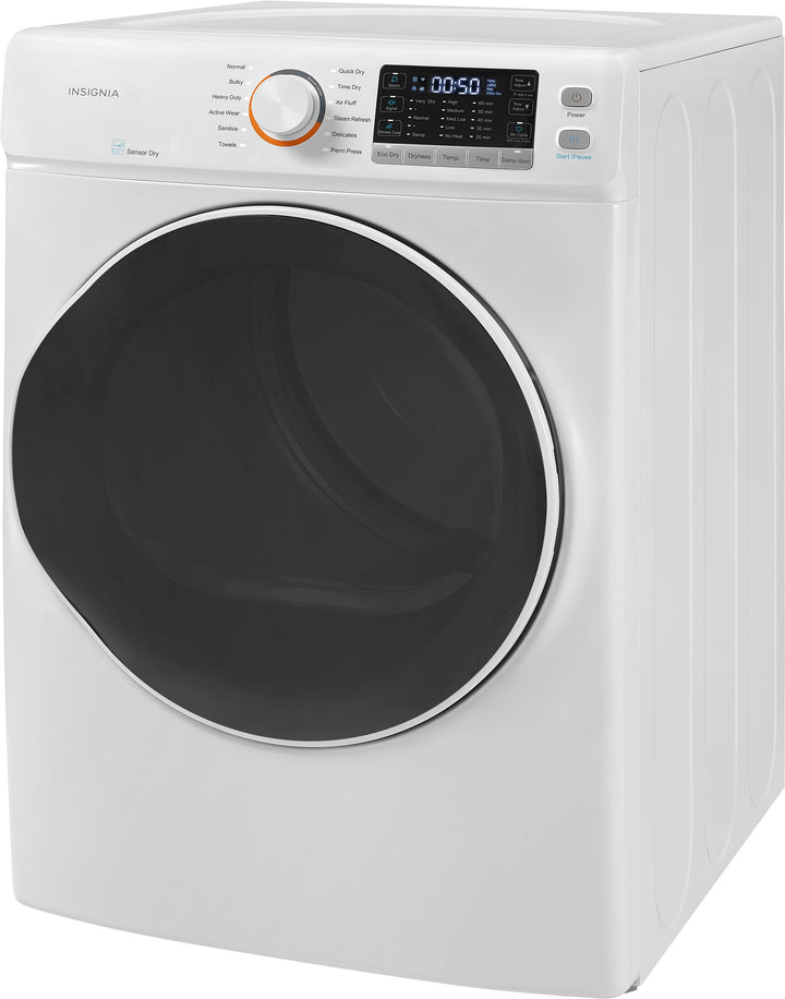 Insignia™ - 8.0 Cu. Ft. Gas Dryer with Steam and Sensor Dry - White_2