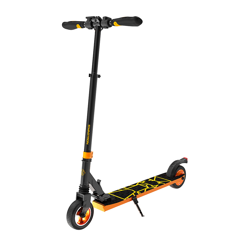 Swagtron - Swagger Foldable Electric Scooter w/7.9 Mi Max Operating Range & 15.5 mph Max Speed - Orange_1