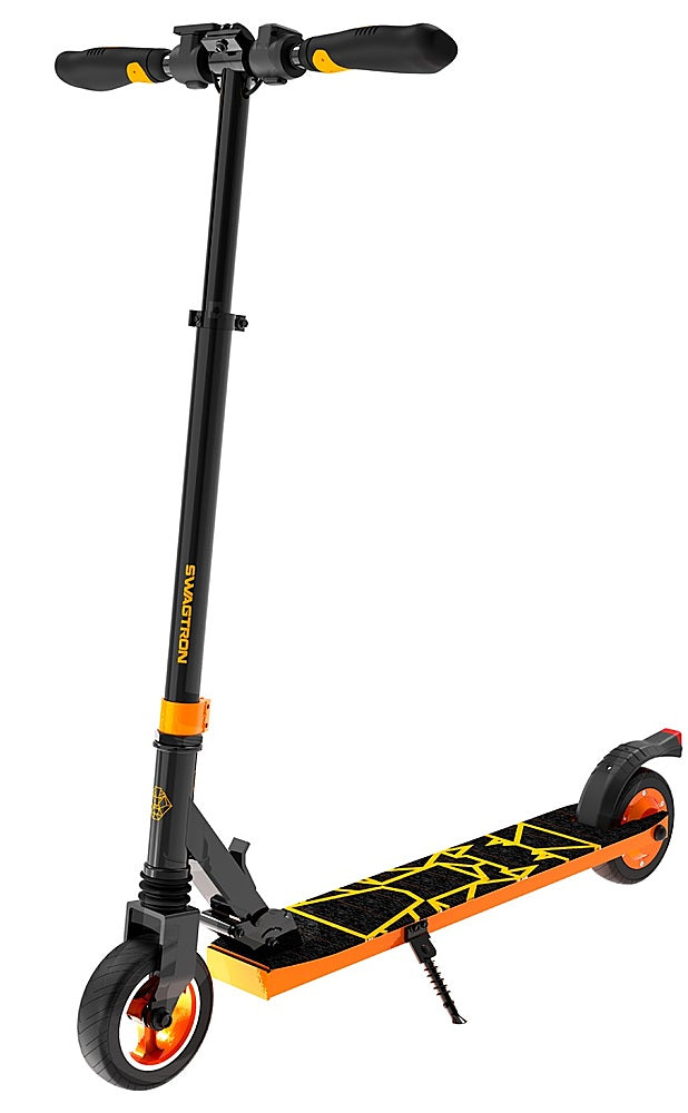 Swagtron - Swagger Foldable Electric Scooter w/7.9 Mi Max Operating Range & 15.5 mph Max Speed - Orange_0