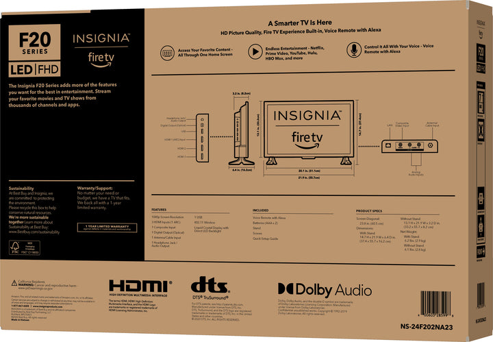 Insignia™ - 24" Class F20 Series LED Full HD Smart Fire TV_3