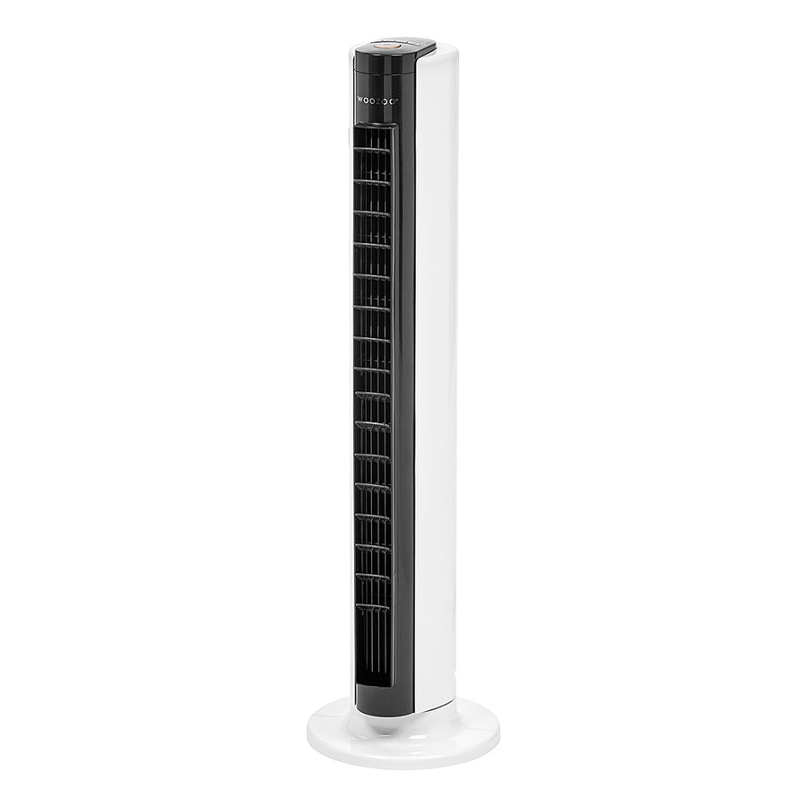 Woozoo Tower Fan with Timer - Remote and Adjustable Vents - 32 Inch Floor Fan - White and Black_0