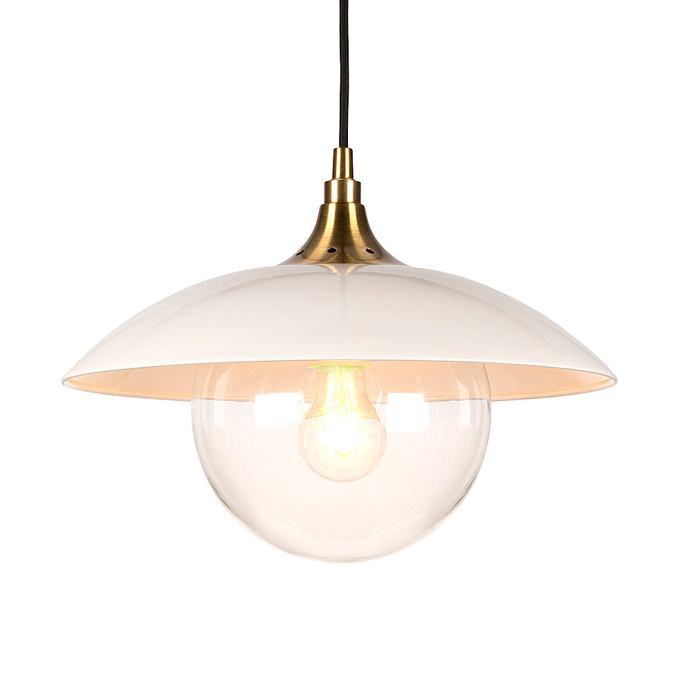Camden&Wells - Alvia Clear Glass Pendant - Pearled White/Brass_9