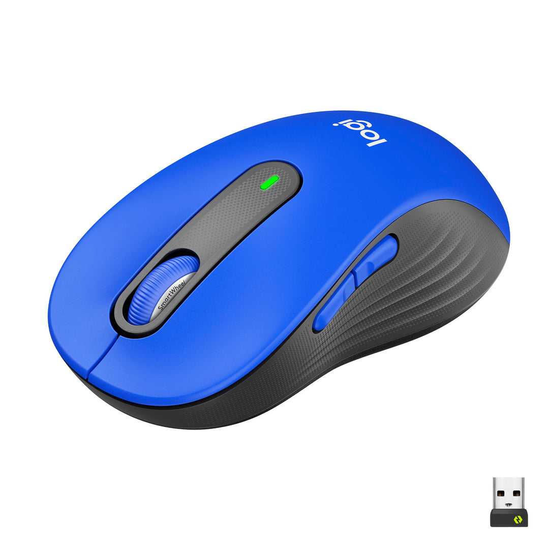 Logitech - Signature M650 L Full-size Wireless Scroll Mouse with Silent Clicks - Blue_0