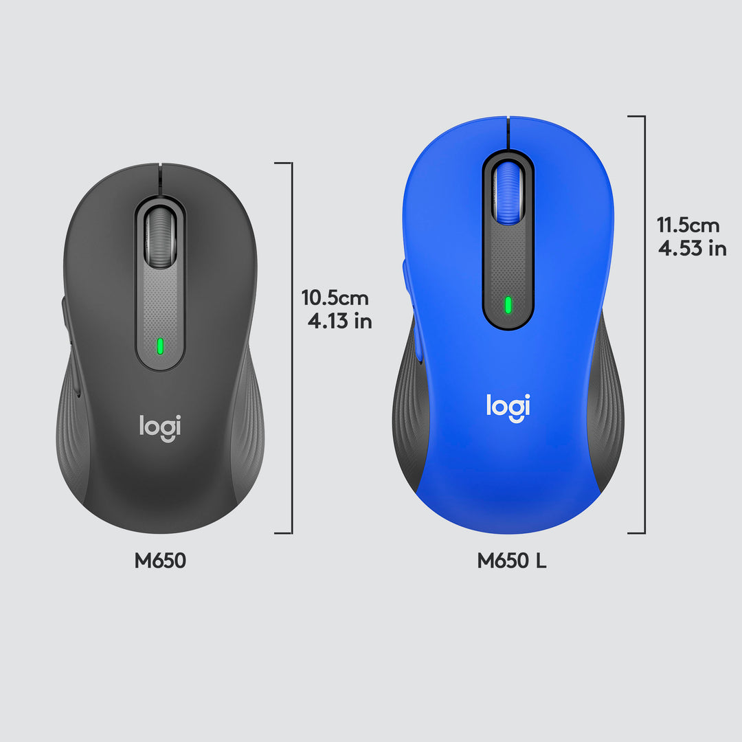 Logitech - Signature M650 L Full-size Wireless Scroll Mouse with Silent Clicks - Blue_4