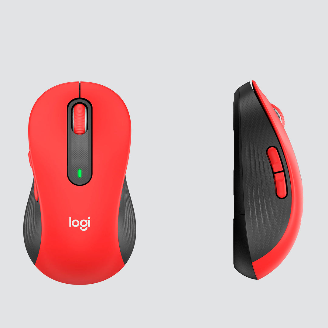 Logitech - Signature M650 L Full-size Wireless Scroll Mouse with Silent Clicks - Red_2