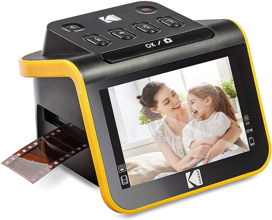 Kodak - Film & Slide Scanner, 5” LCD Screen, Portable Photo Viewer Convert Old Film Negatives & Slides to JPEG Digital Photos - Black_0