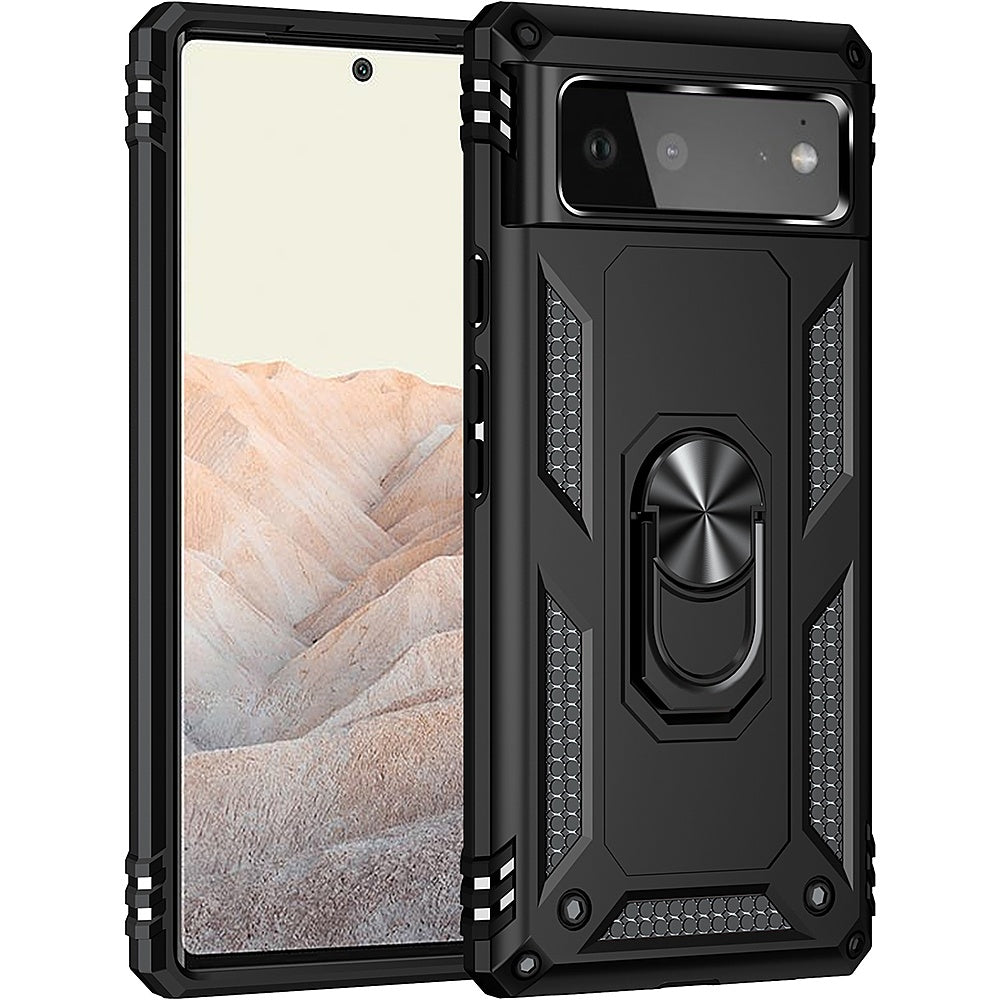 SaharaCase - Kickstand with Belt Clip Case for Google Pixel 6 - Black_6