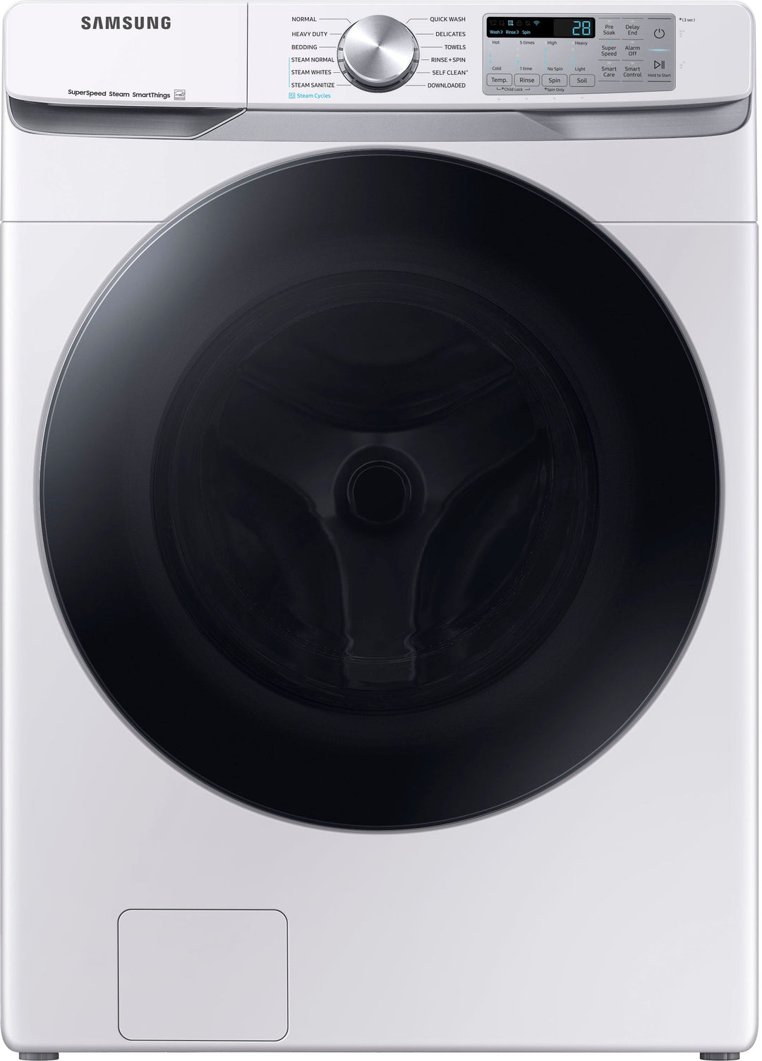 Samsung - 4.5 cu. ft. Large Capacity Smart Front Load Washer with Super Speed Wash - White_0