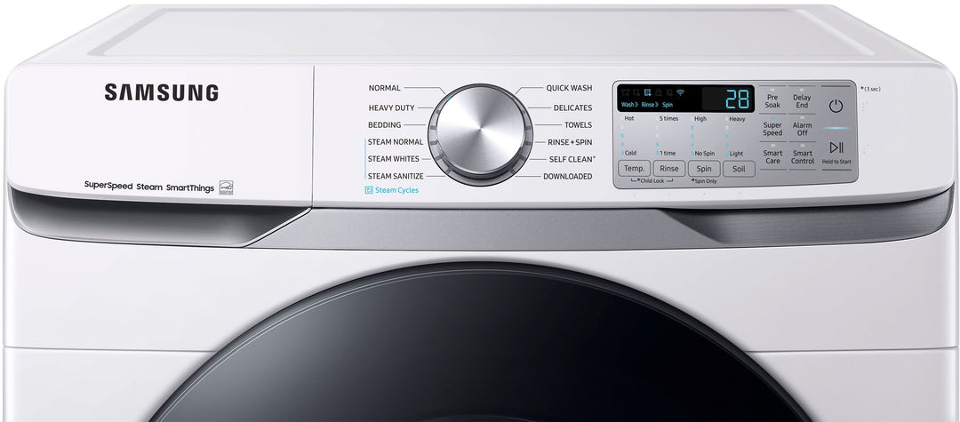 Samsung - 4.5 cu. ft. Large Capacity Smart Front Load Washer with Super Speed Wash - White_3