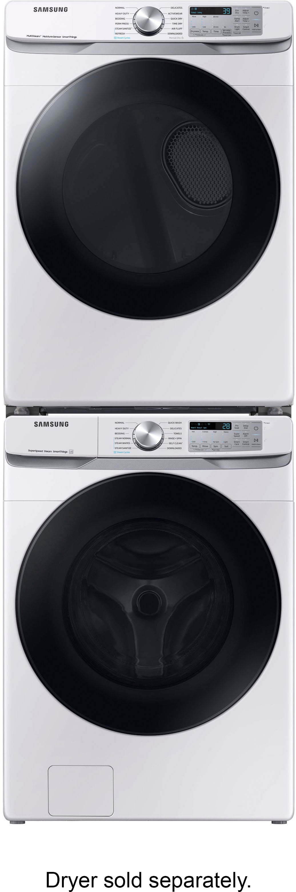 Samsung - 4.5 cu. ft. Large Capacity Smart Front Load Washer with Super Speed Wash - White_2