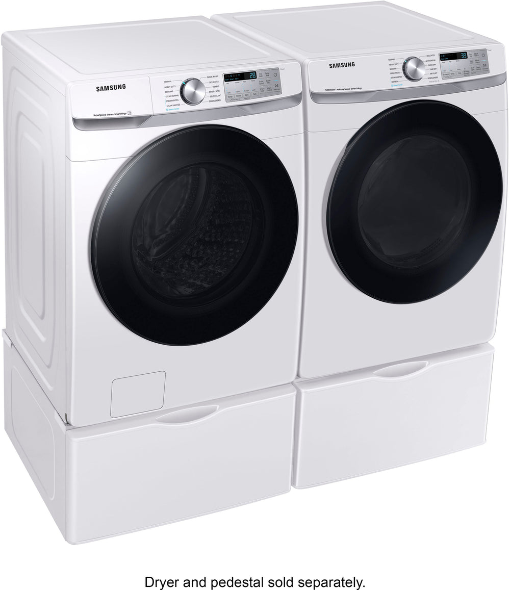 Samsung - 4.5 cu. ft. Large Capacity Smart Front Load Washer with Super Speed Wash - White_1