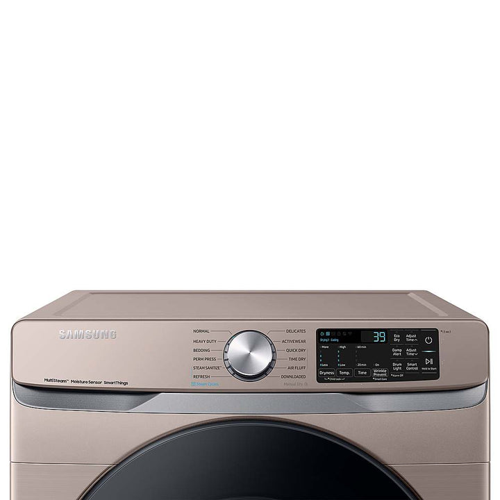 Samsung - 7.5 cu. ft. Smart Gas Dryer with Steam Sanitize+ - Champagne_4