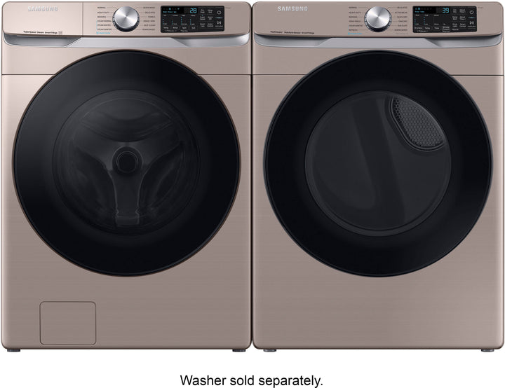 Samsung - 7.5 cu. ft. Smart Electric Dryer with Steam Sanitize+ - Champagne_12