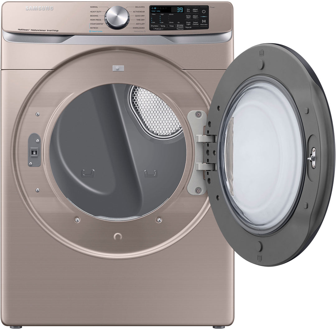 Samsung - 7.5 cu. ft. Smart Electric Dryer with Steam Sanitize+ - Champagne_9