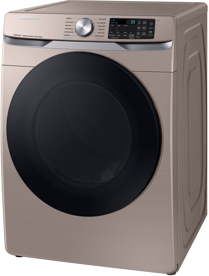 Samsung - 7.5 cu. ft. Smart Electric Dryer with Steam Sanitize+ - Champagne_8