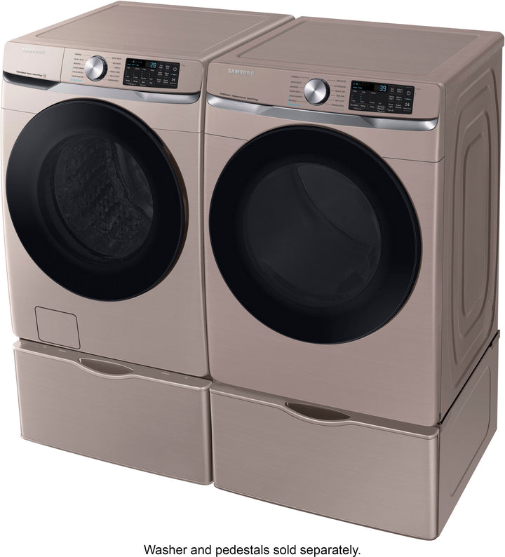 Samsung - 7.5 cu. ft. Smart Electric Dryer with Steam Sanitize+ - Champagne_5