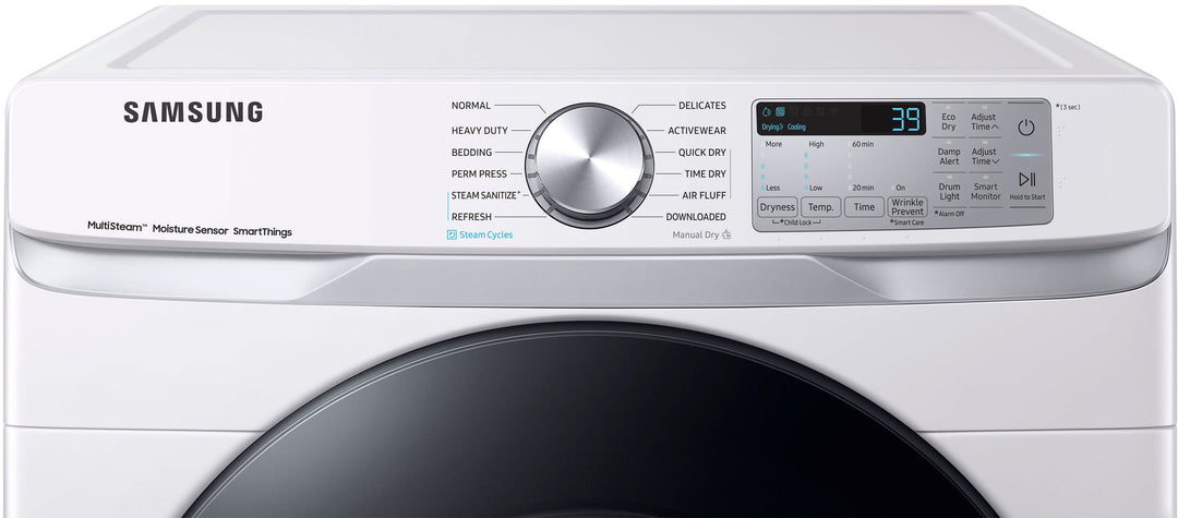 Samsung - 7.5 cu. ft. Smart Electric Dryer with Steam Sanitize+ - White_3
