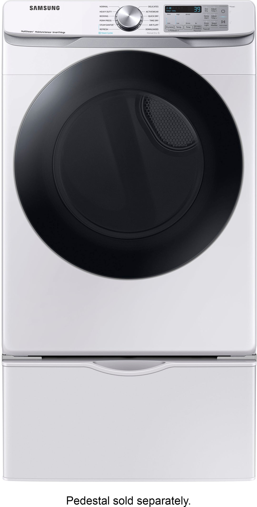 Samsung - 7.5 cu. ft. Smart Electric Dryer with Steam Sanitize+ - White_4