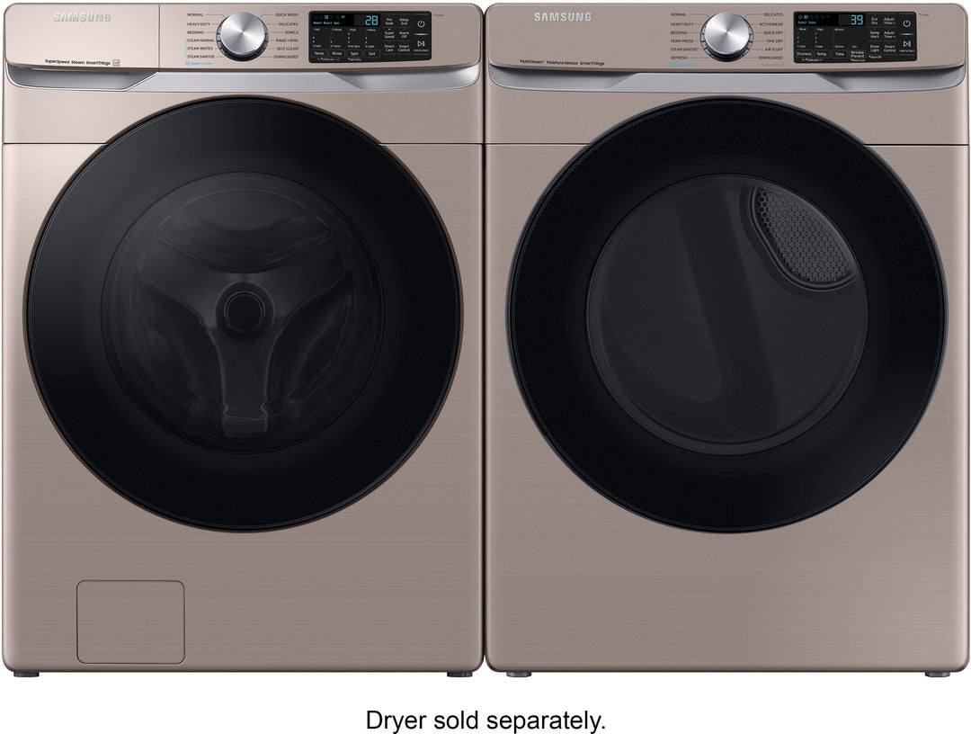 Samsung - 4.5 cu. ft. Large Capacity Smart Front Load Washer with Super Speed Wash - Champagne_10