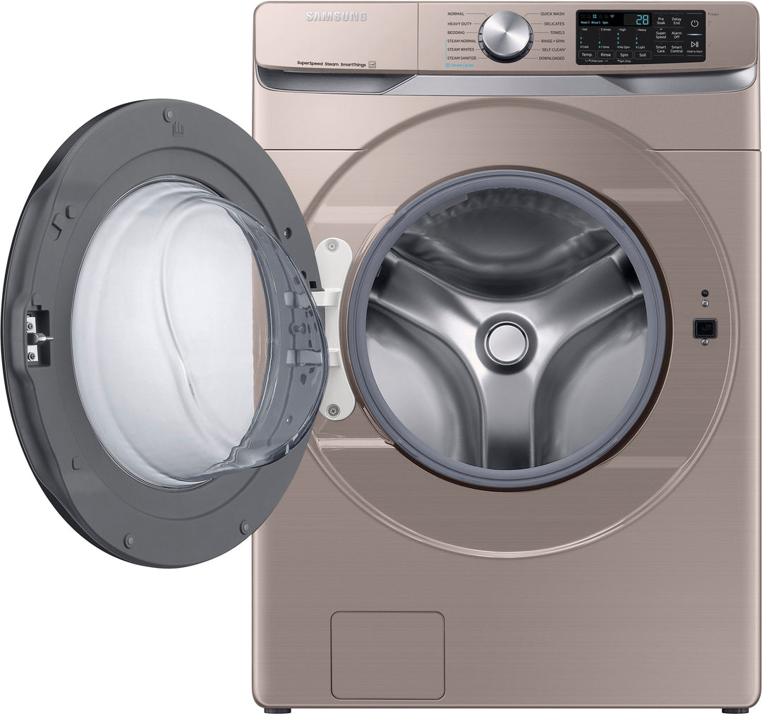 Samsung - 4.5 cu. ft. Large Capacity Smart Front Load Washer with Super Speed Wash - Champagne_6
