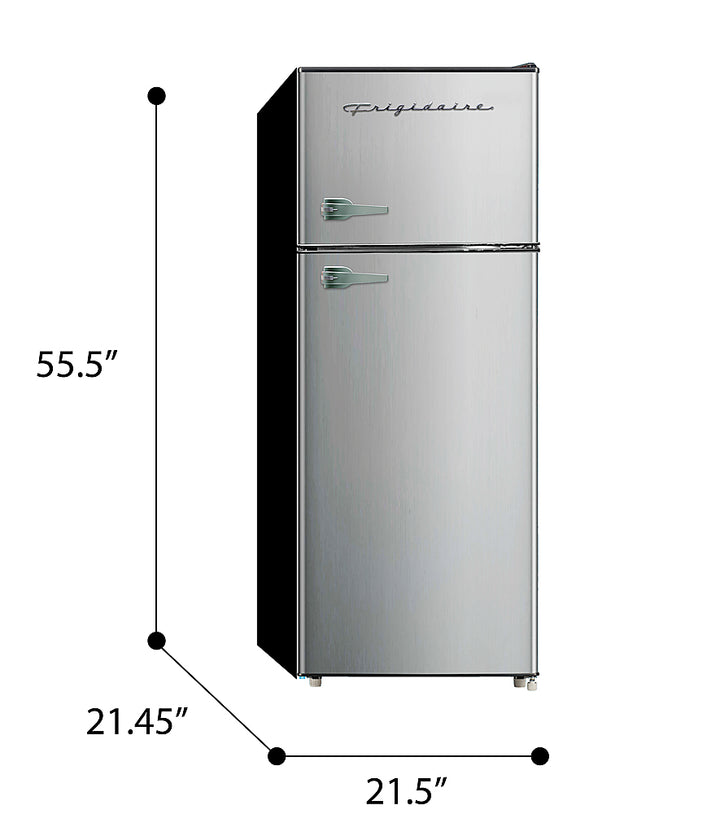 Frigidaire 7.5 cu ft, 2-Door Apartment Size Refrigerator with Top Freezer, Platinum Series, Stainless Steel_4