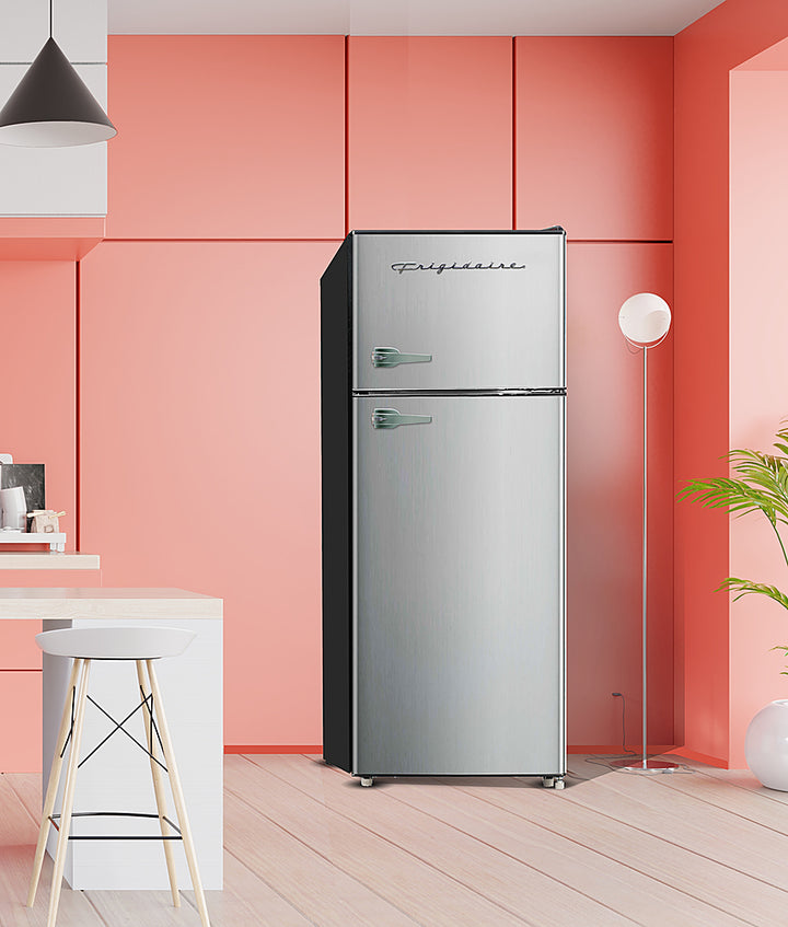 Frigidaire 7.5 cu ft, 2-Door Apartment Size Refrigerator with Top Freezer, Platinum Series, Stainless Steel_3