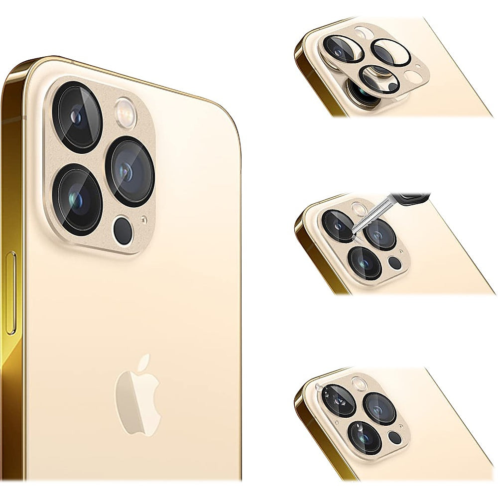 SaharaCase - ZeroDamage Camera Lens Protector for Apple iPhone 13 Pro and iPhone 13 Pro Max (2-Pack) - Gold_1