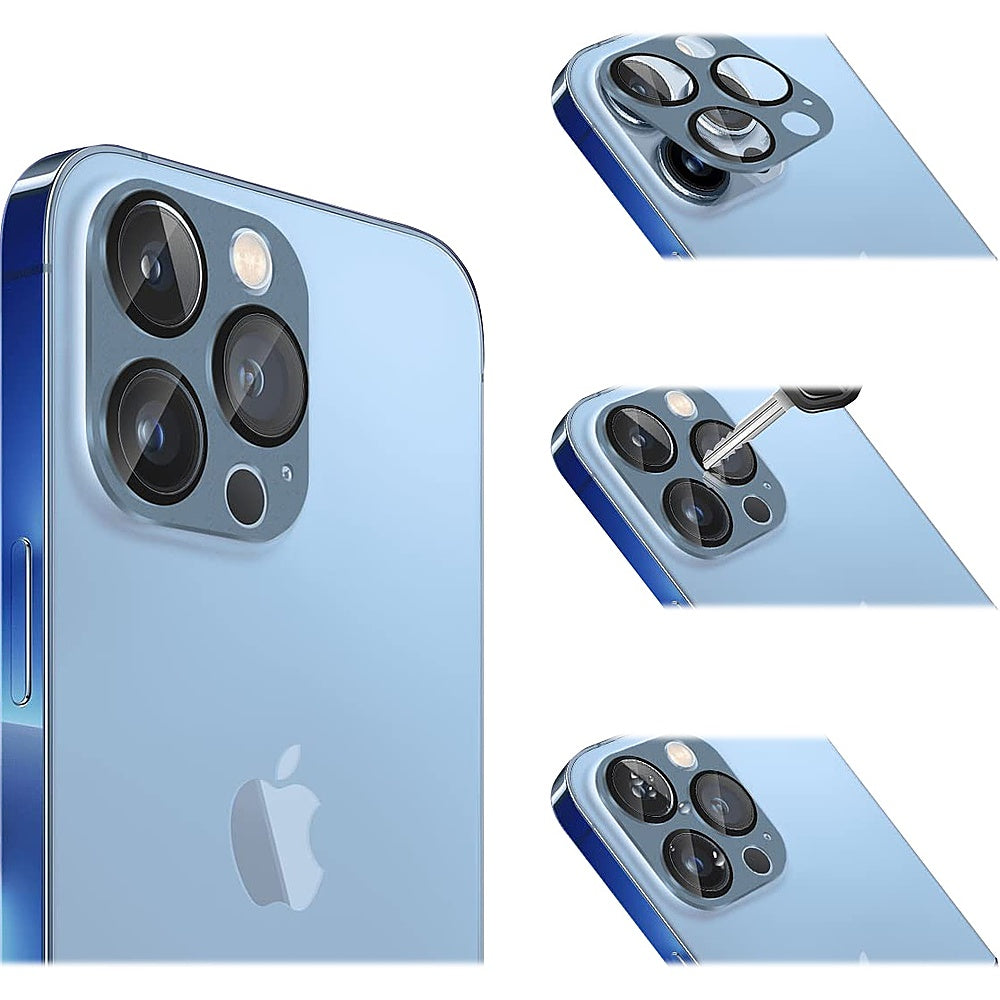 SaharaCase - ZeroDamage Camera Lens Protector for Apple iPhone 13 Pro and iPhone 13 Pro Max (2-Pack) - Blue_1