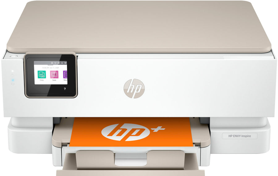 HP - ENVY Inspire 7255e Wireless All-In-One Inkjet Photo Printer with 6 months of Instant Ink included with HP+ - White & Sandstone_0