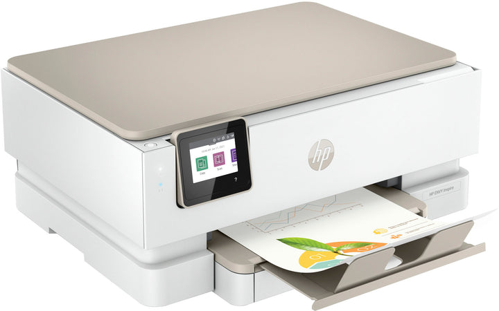 HP - ENVY Inspire 7255e Wireless All-In-One Inkjet Photo Printer with 6 months of Instant Ink included with HP+ - White & Sandstone_2