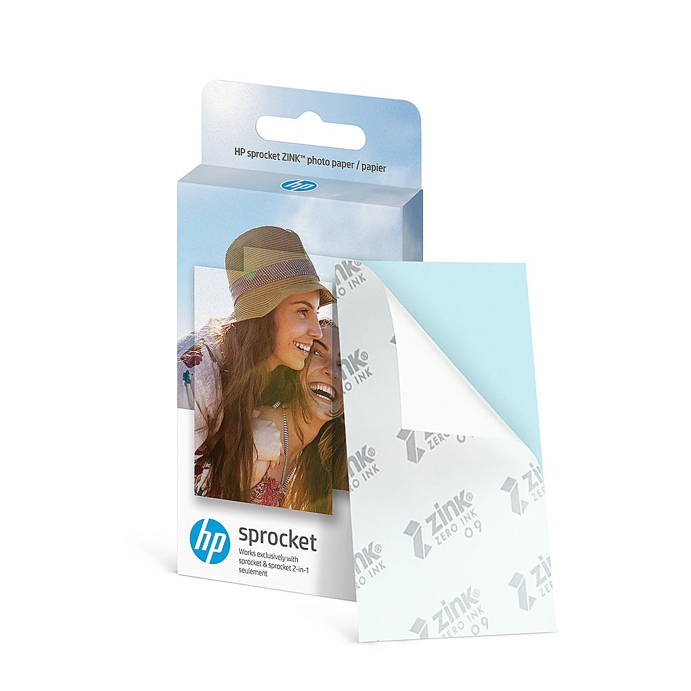 HP - Glossy Zink Photo 2" x 3" 120-Count Paper - white_1