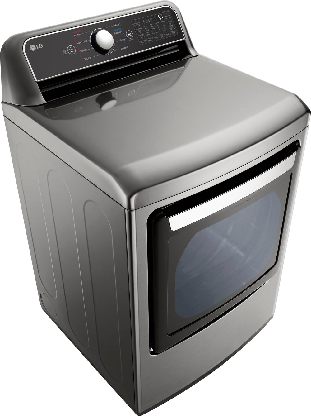 LG - 7.3 Cu. Ft. Smart Gas Dryer with EasyLoad Door - Graphite steel_1