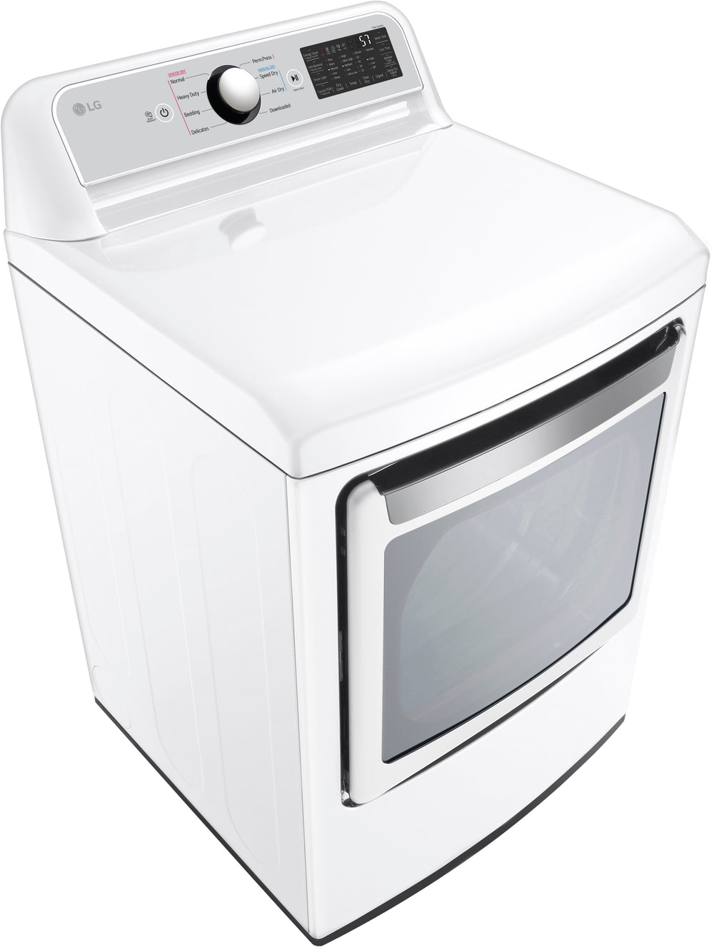 LG - 7.3 Cu. Ft. Smart Electric Dryer with EasyLoad Door - White_1