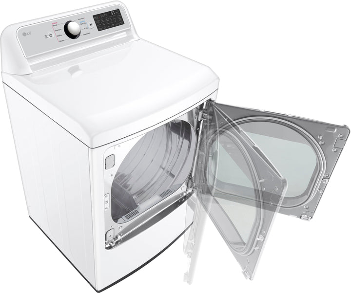 LG - 7.3 Cu. Ft. Smart Electric Dryer with EasyLoad Door - White_2