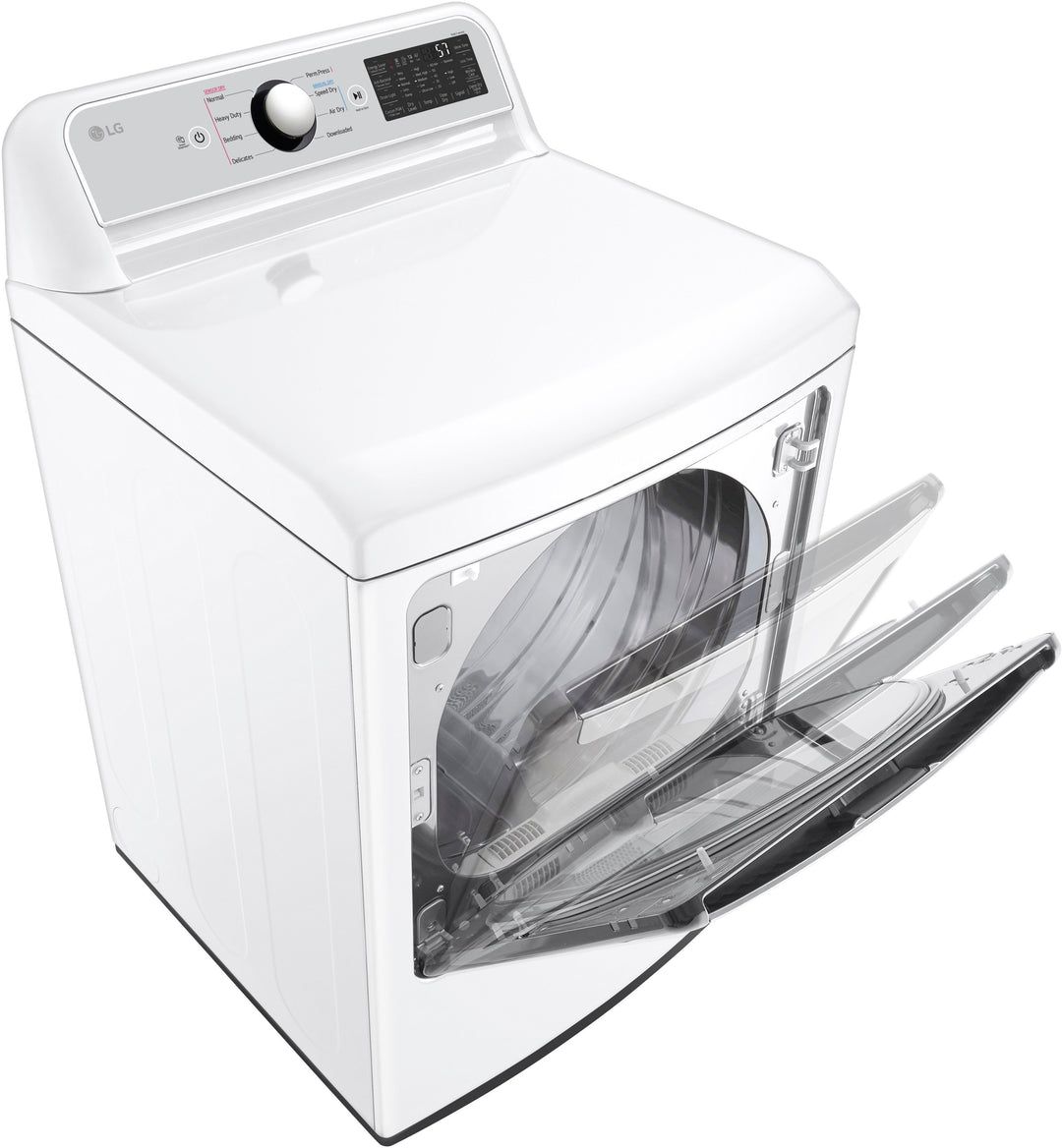 LG - 7.3 Cu. Ft. Smart Electric Dryer with EasyLoad Door - White_11