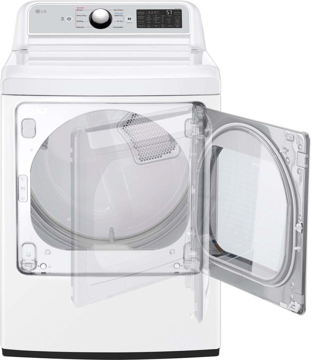 LG - 7.3 Cu. Ft. Smart Electric Dryer with EasyLoad Door - White_9