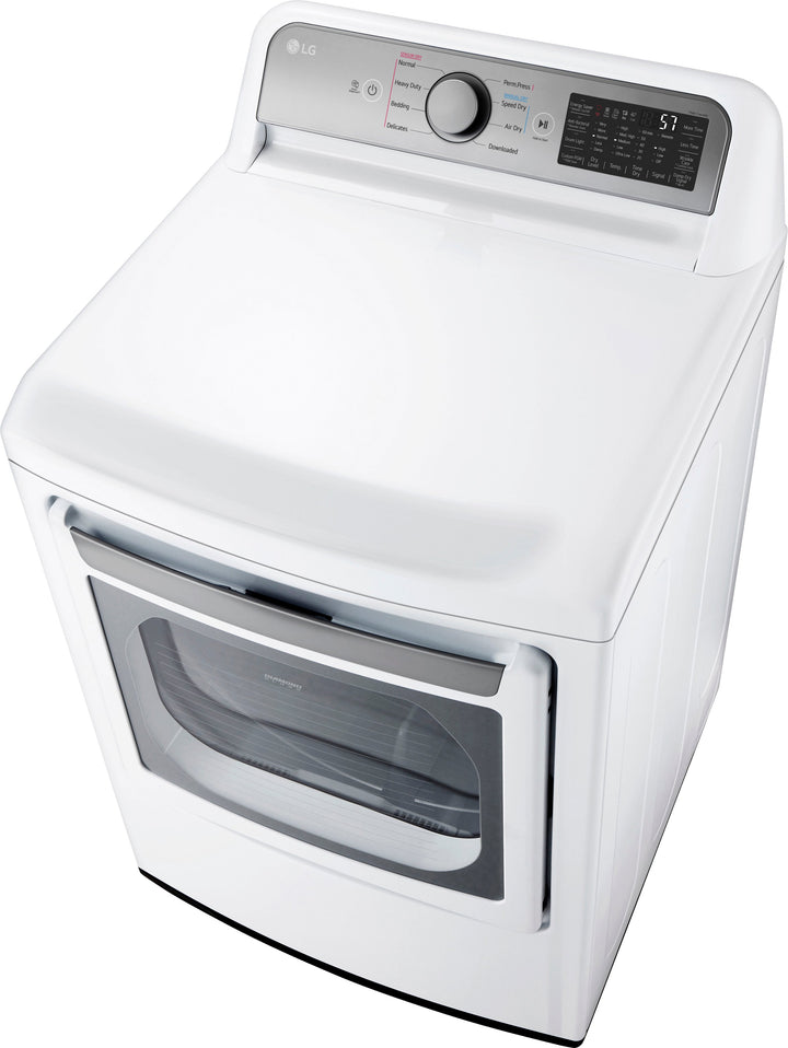 LG - 7.3 Cu. Ft. Smart Gas Dryer with EasyLoad Door - White_5