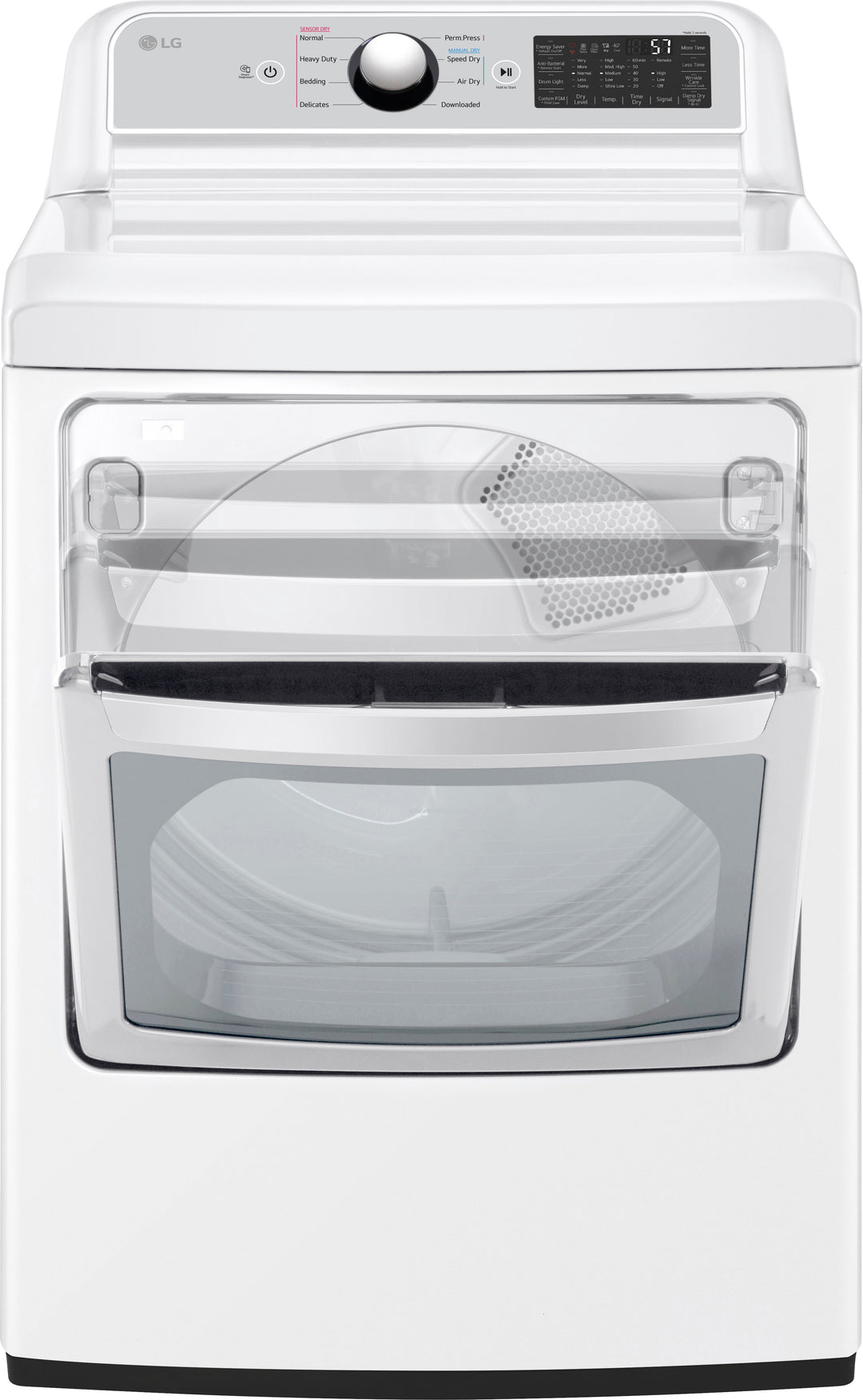LG - 7.3 Cu. Ft. Smart Gas Dryer with EasyLoad Door - White_2