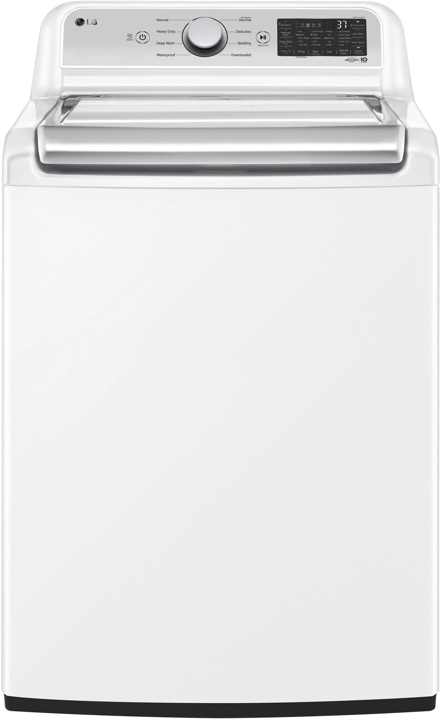 LG - 5.3 Cu. Ft. High-Efficiency Smart Top Load Washer with 4-Way Agitator and TurboWash3D - White_0