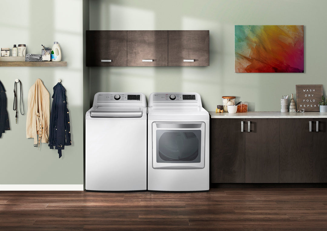 LG - 5.3 Cu. Ft. High-Efficiency Smart Top Load Washer with 4-Way Agitator and TurboWash3D - White_8