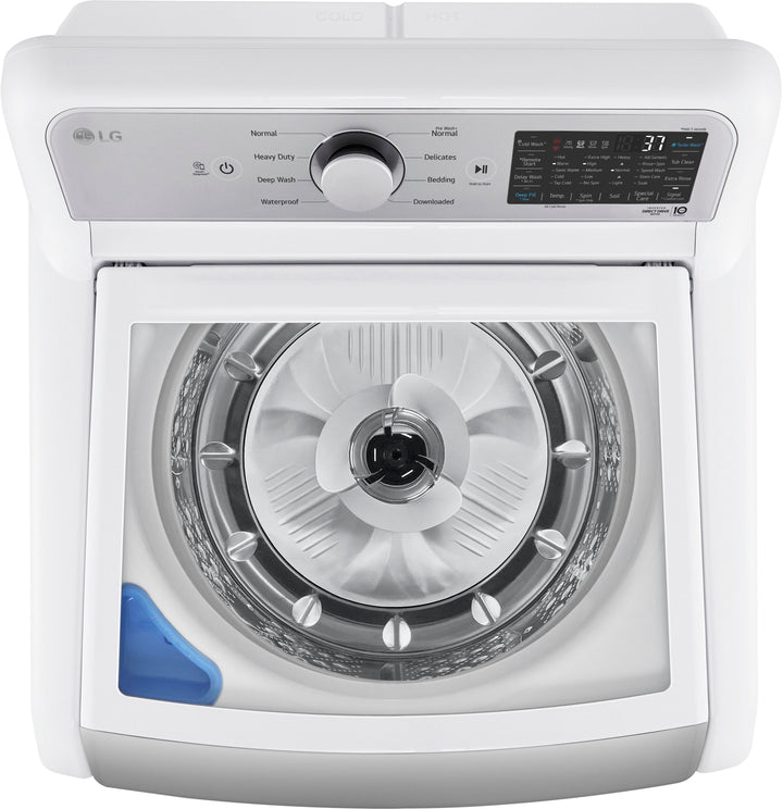 LG - 5.3 Cu. Ft. High-Efficiency Smart Top Load Washer with 4-Way Agitator and TurboWash3D - White_10