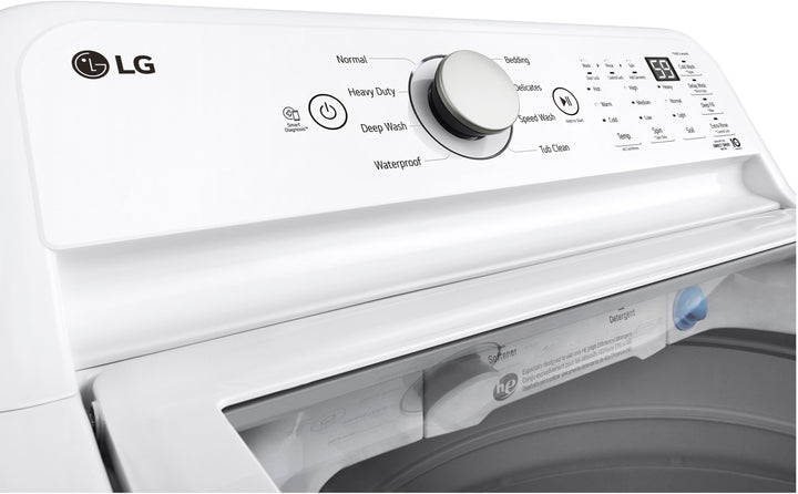 LG - 4.8 Cu. Ft. High-Efficiency Smart Top Load Washer with 4 Way Agitator and TurboDrum - White_8