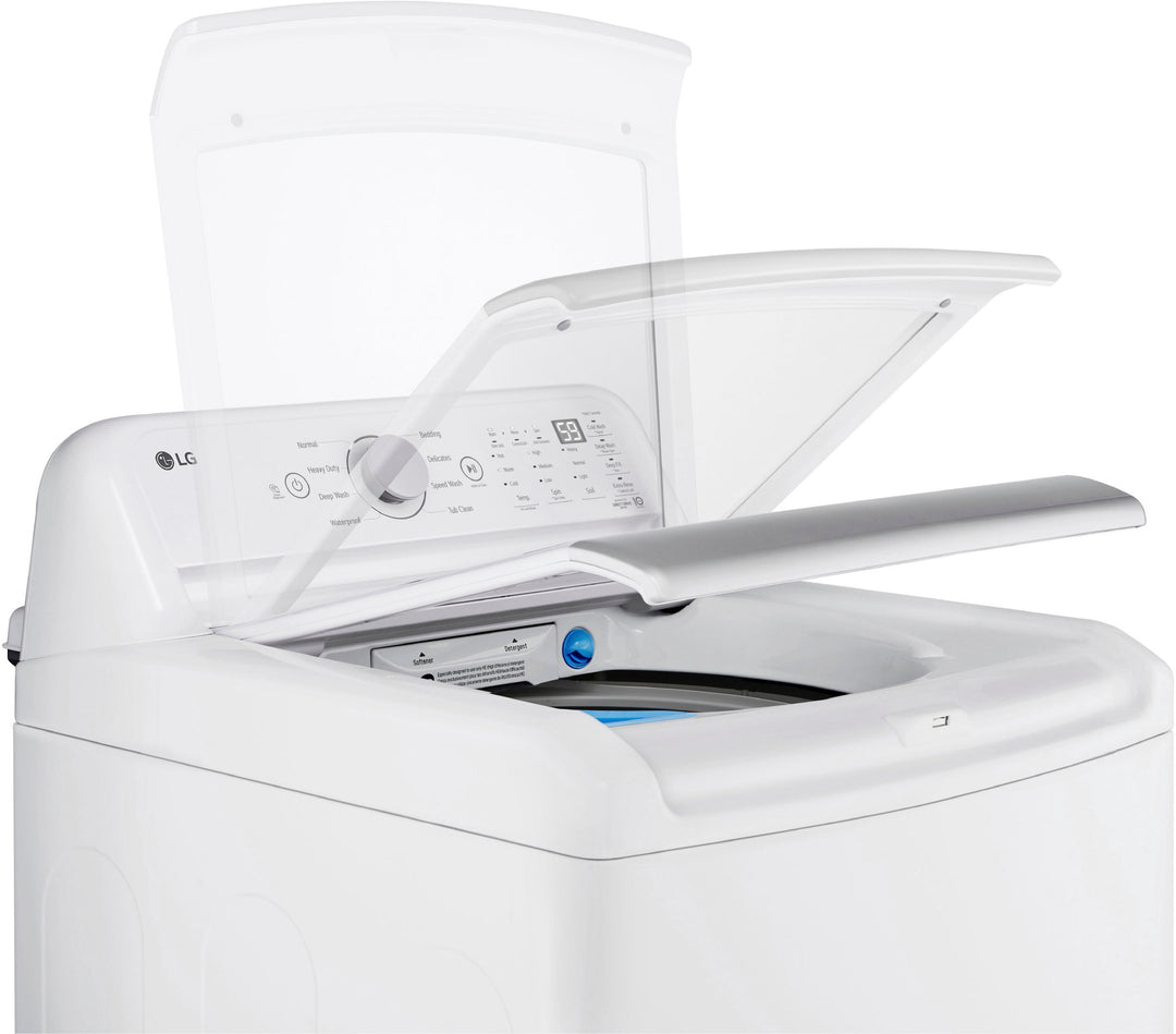 LG - 4.8 Cu. Ft. High-Efficiency Smart Top Load Washer with 4 Way Agitator and TurboDrum - White_4