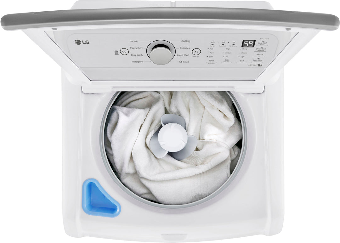 LG - 4.8 Cu. Ft. High-Efficiency Smart Top Load Washer with 4 Way Agitator and TurboDrum - White_15