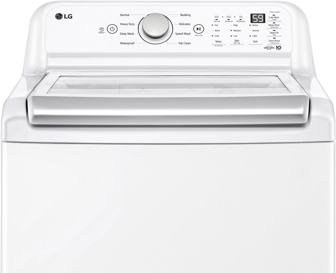 LG - 4.8 Cu. Ft. High-Efficiency Smart Top Load Washer with 4 Way Agitator and TurboDrum - White_10