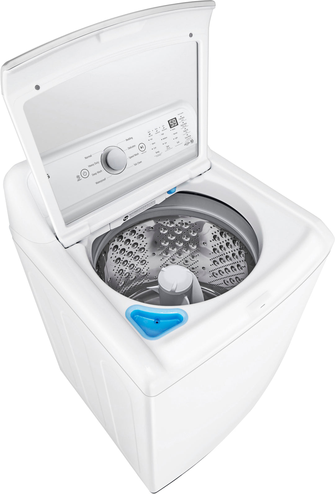 LG - 4.8 Cu. Ft. High-Efficiency Smart Top Load Washer with 4 Way Agitator and TurboDrum - White_9