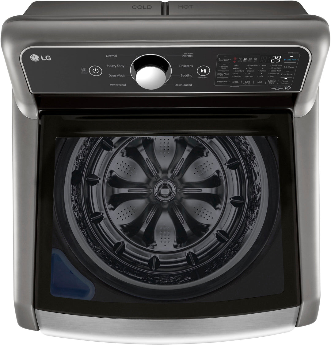LG - 5.5 Cu. Ft. Smart Top Load Washer with TurboWash3D - Graphite steel_7