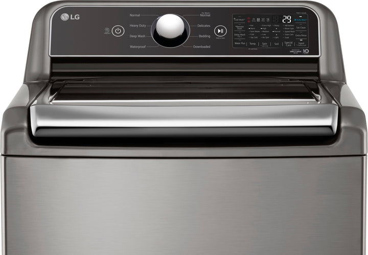LG - 5.5 Cu. Ft. Smart Top Load Washer with TurboWash3D - Graphite steel_4