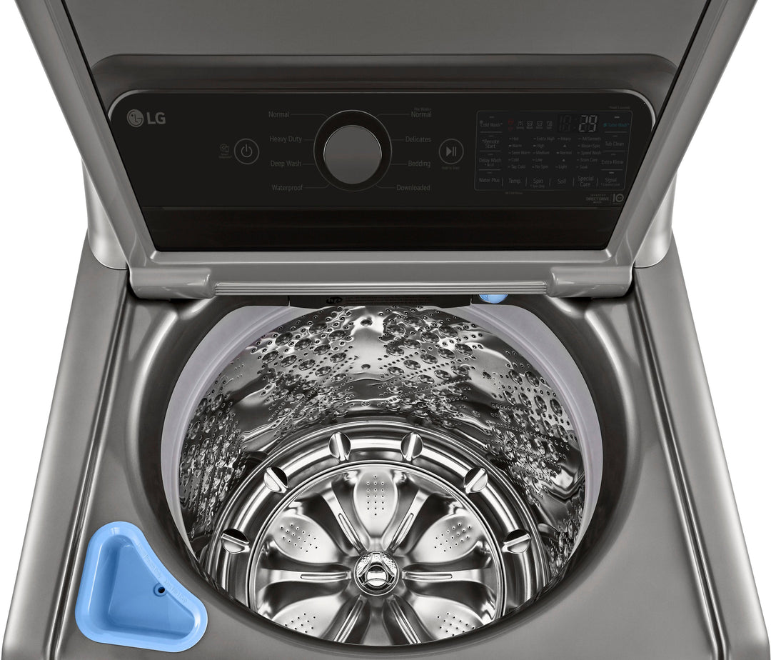 LG - 5.5 Cu. Ft. Smart Top Load Washer with TurboWash3D - Graphite steel_3